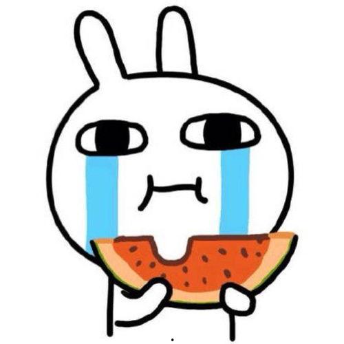 娃娃吃瓜情侣头像  第1张